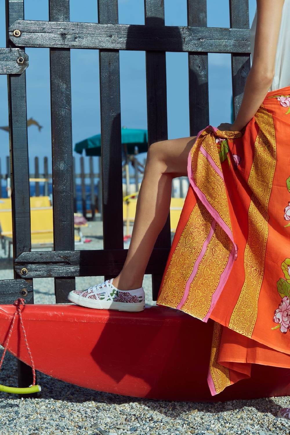 Lisa Corti Pareo Tea Flower Orange