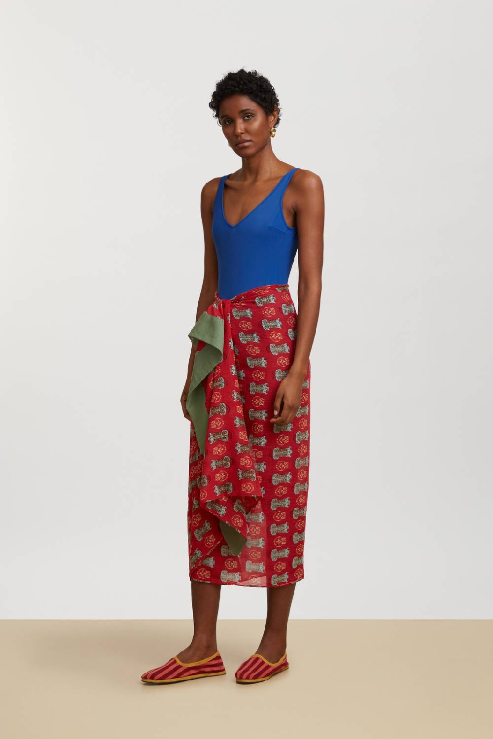 Lisa Corti pareo tiger motive red