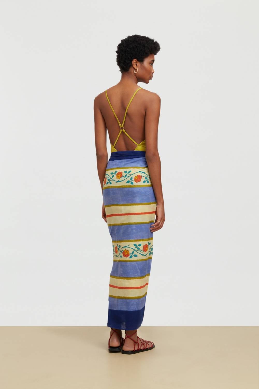 Lisa Corti Pareo Varanasi Stripes Pervinch