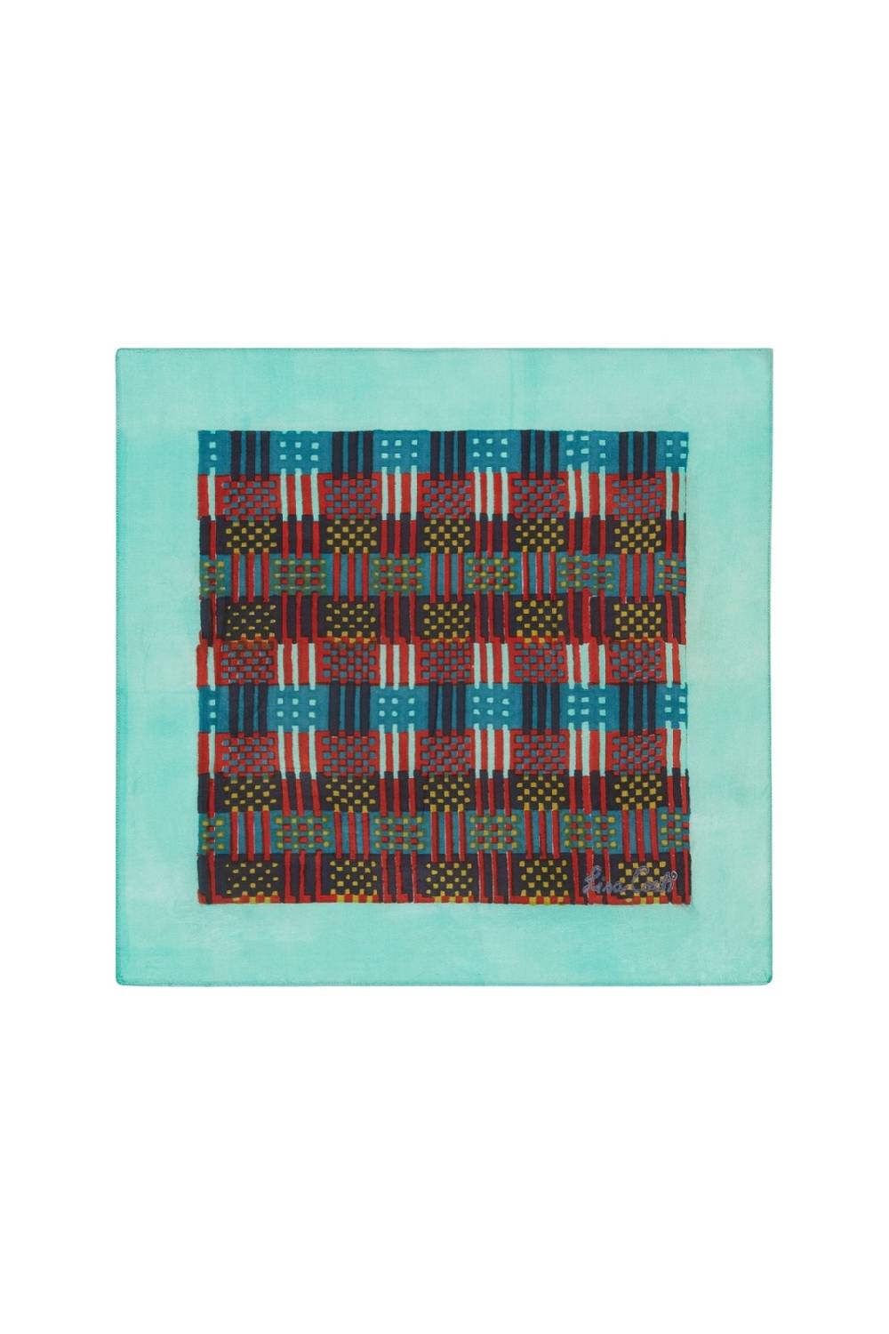 Lisa Corti pochette seta begum intrigue grey blue