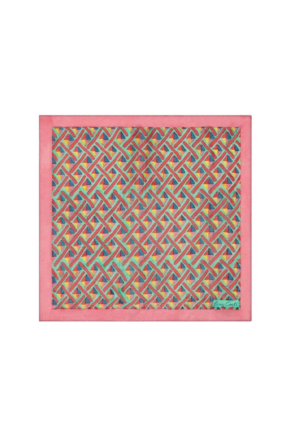 Lisa Corti pochette seta giza aqua