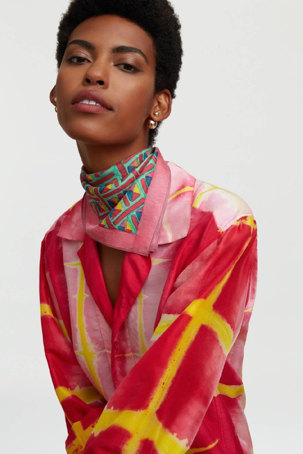 Lisa Corti pochette seta giza aqua