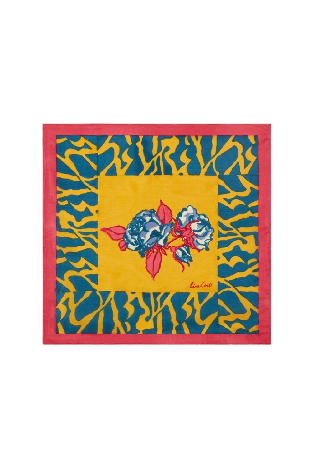 Lisa Corti Pochette Seta Rosa Spina Orange