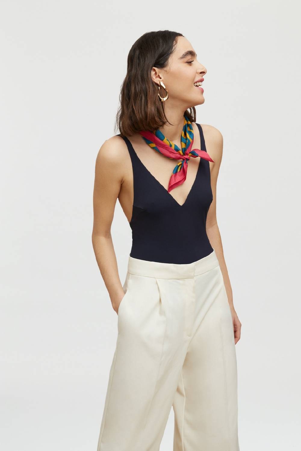 Lisa Corti pochette seta rosa spina orange