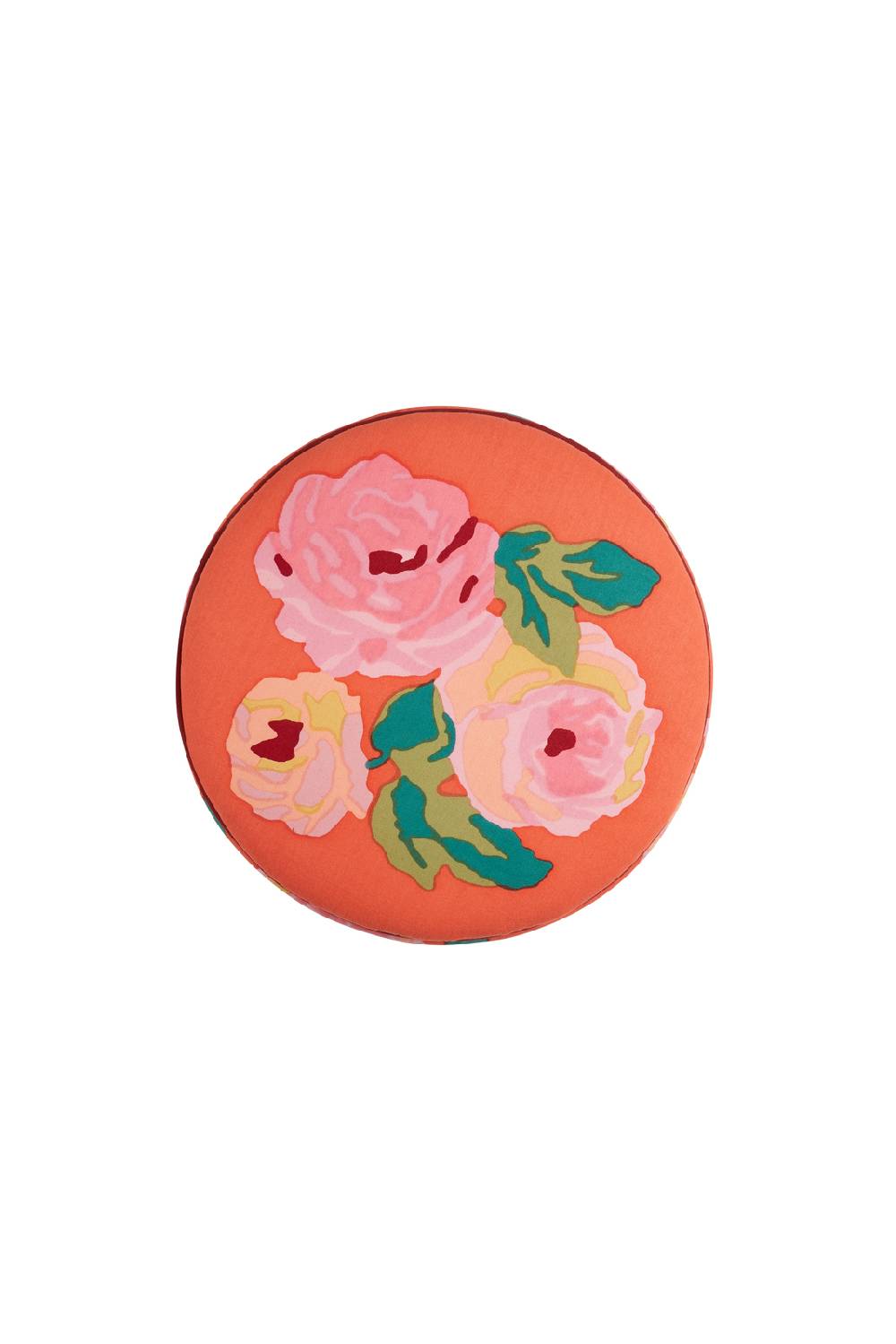 Lisa Corti Pouf Nizam Red Spiral Black White