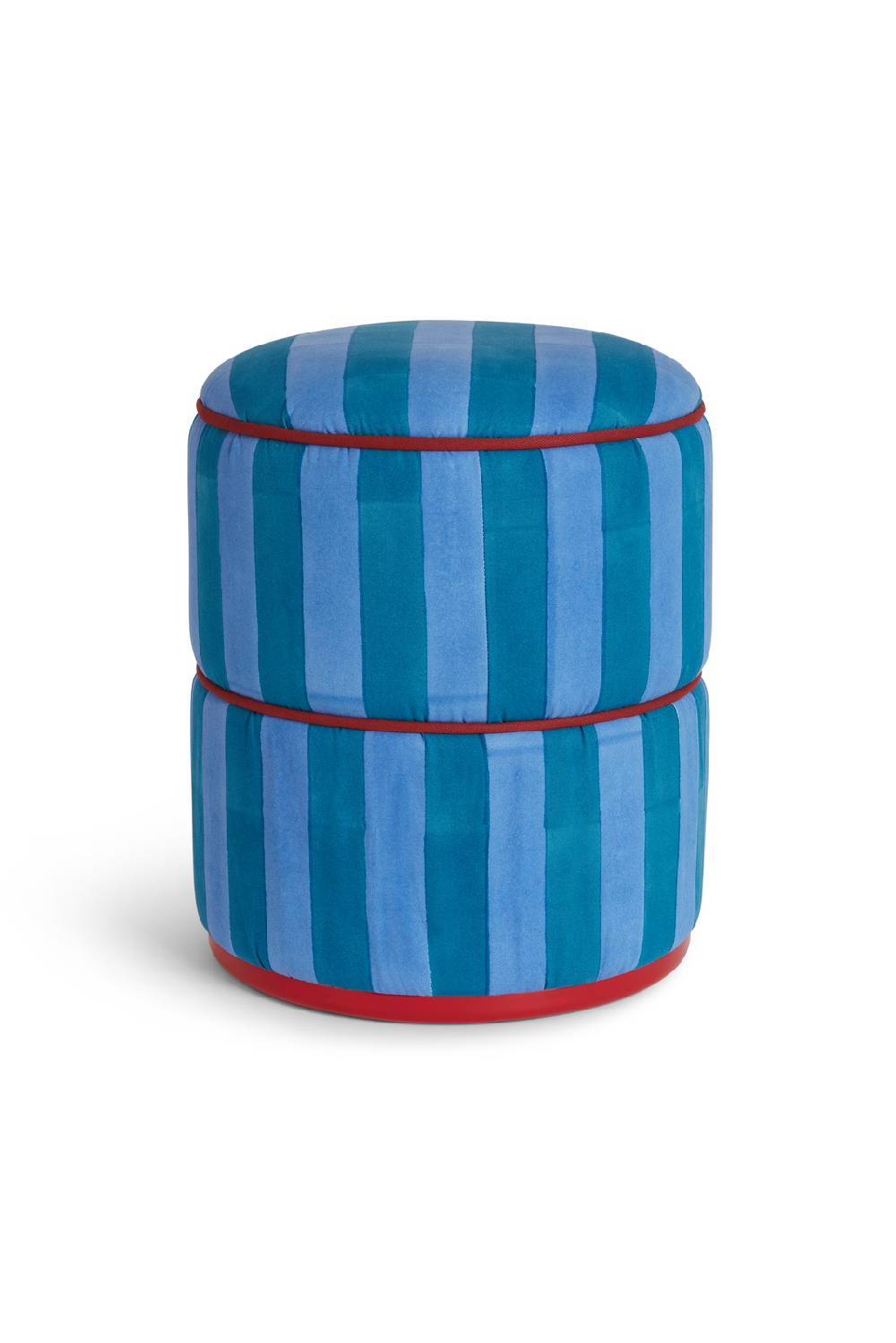 Lisa Corti pouf stripes ferozi sugar