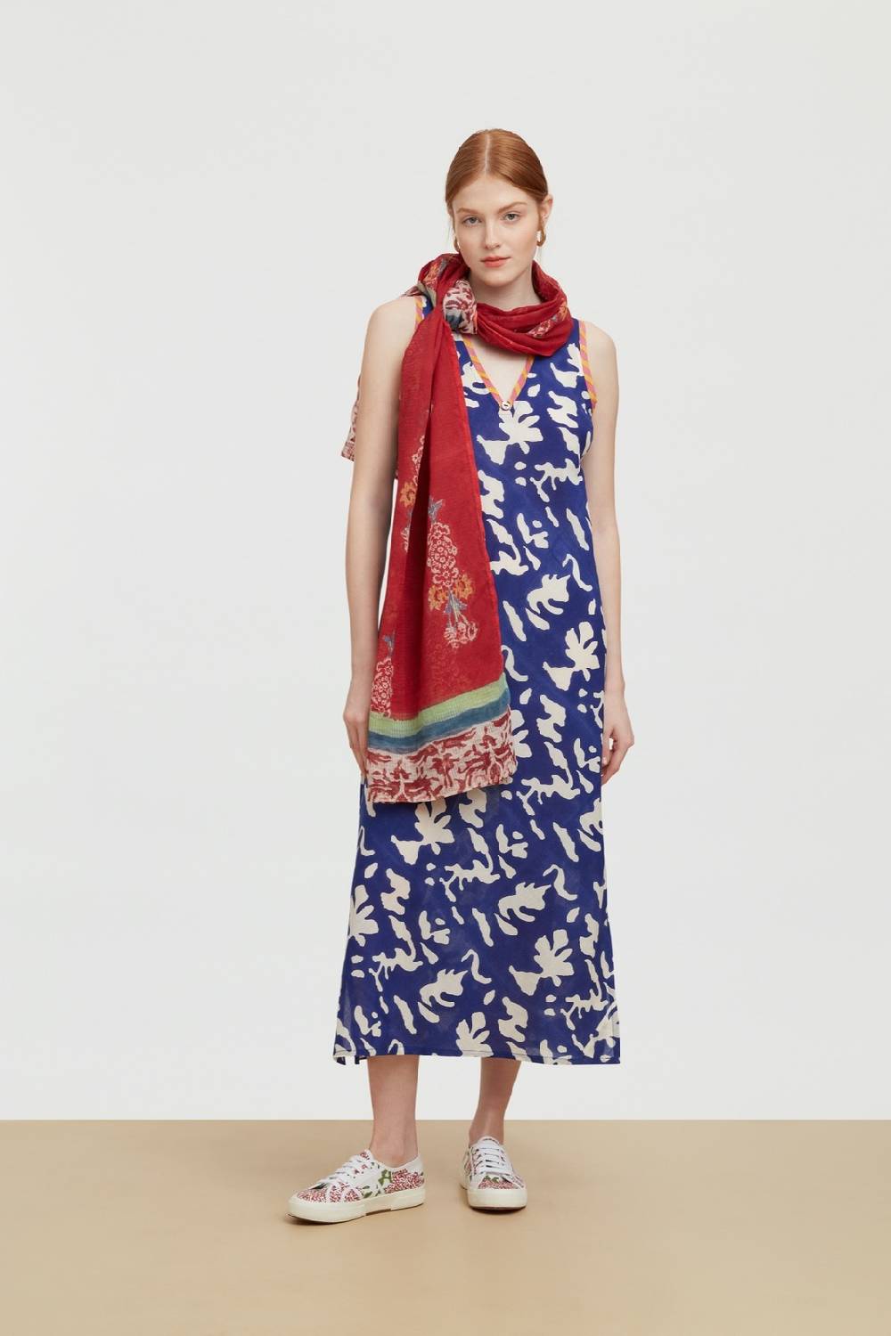 Lisa Corti scialle kotadoria 100x200cm bibelot red