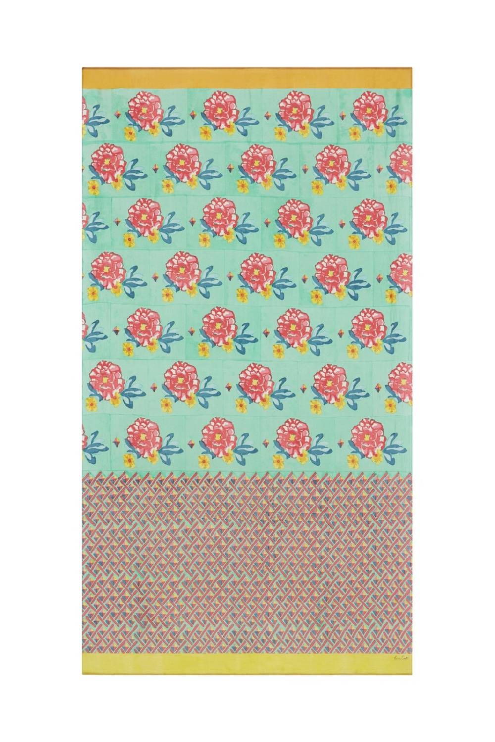 Lisa Corti Scialle Seta 100x200cm Ramye Aqua