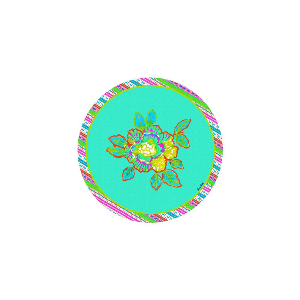 Lisa Corti sottobicchiere english rose celeste