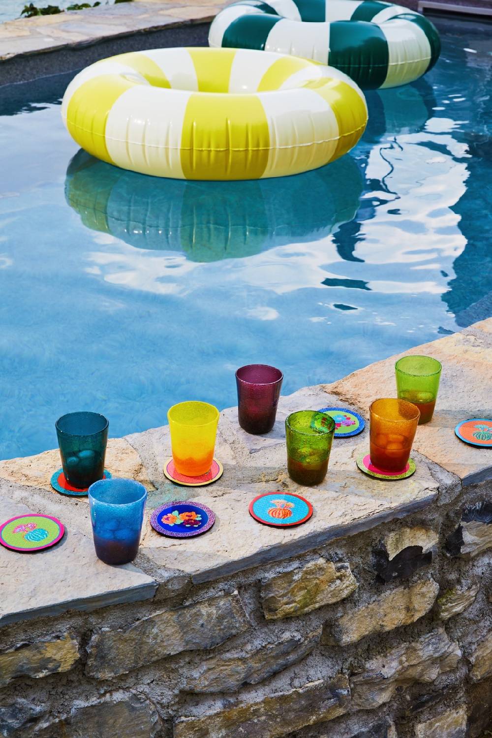 Lisa Corti Sottobicchiere Kauai Peony Blue