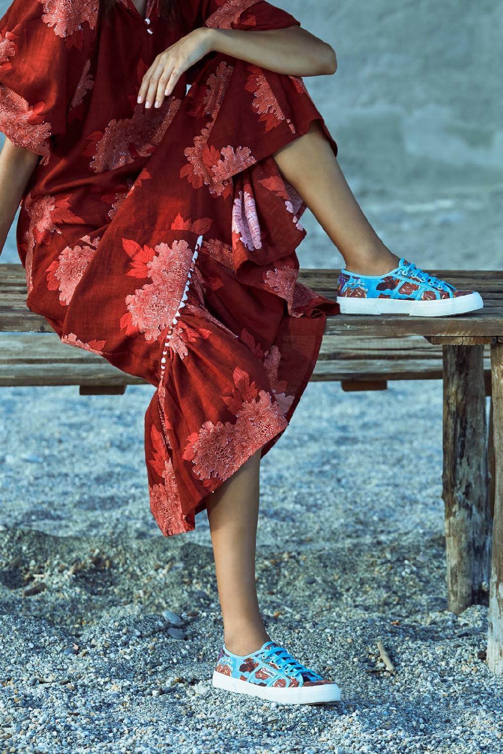 Lisa Corti Superga Nizam Flower Aqua