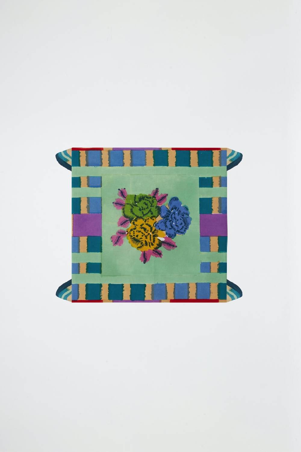 Lisa Corti Telo Cotone 110x110cm Ankara Aqua