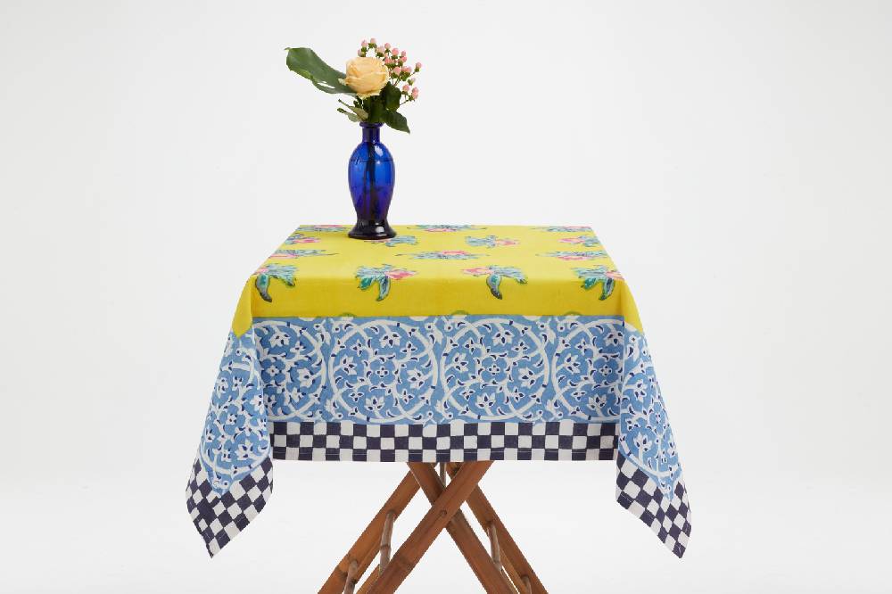 Lisa Corti Telo Cotone 110x110cm Tiles Yellow