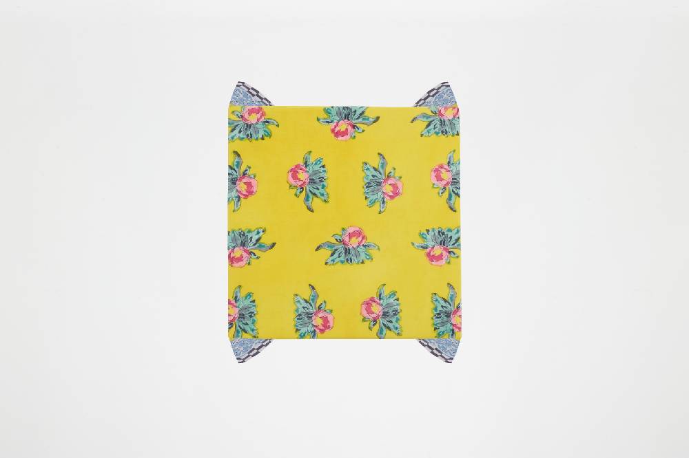 Lisa Corti Telo Cotone 110x110cm Tiles Yellow