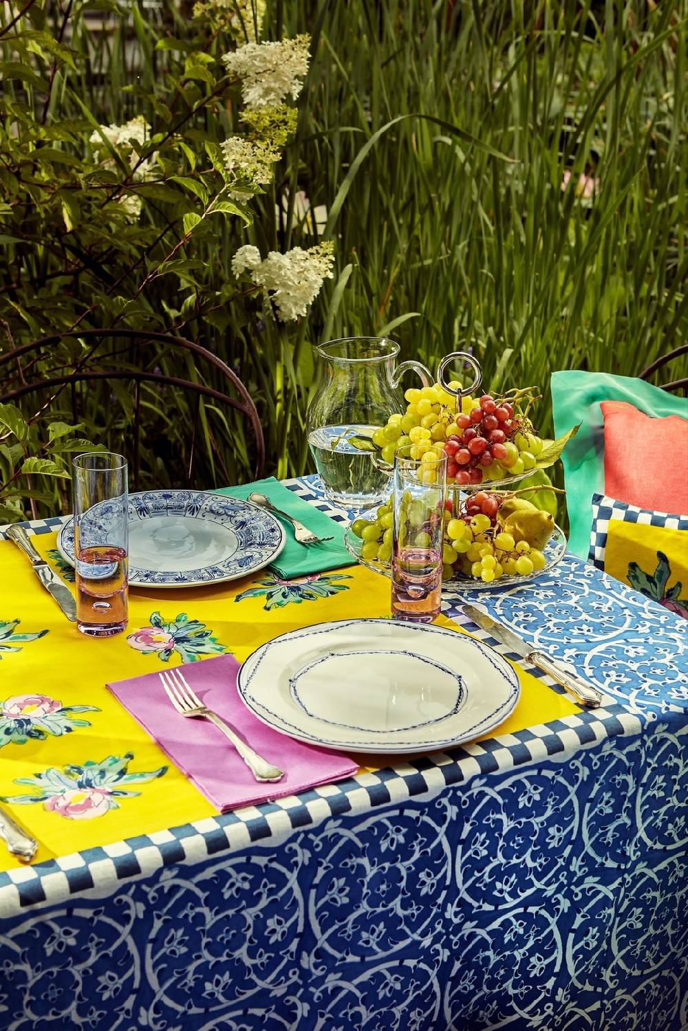 Lisa Corti Telo Cotone 110x110cm Tiles Yellow