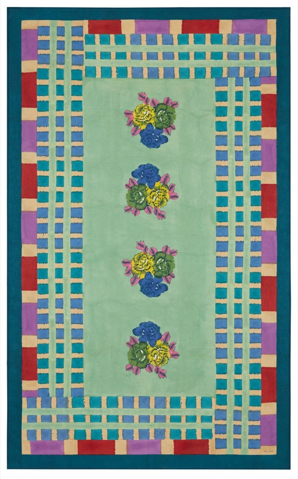 Lisa Corti telo cotone 140x240cm ankara aqua