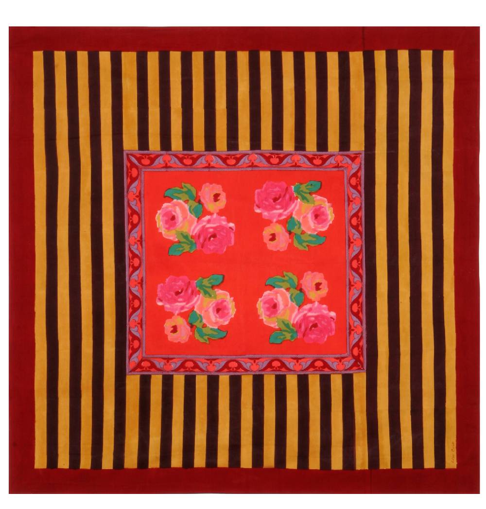 Lisa Corti telo cotone 180x180cm nizam red