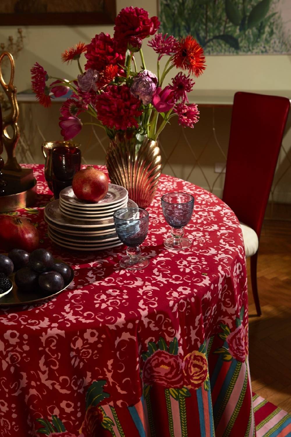 Lisa Corti Telo Cotone 180x270cm Love Red