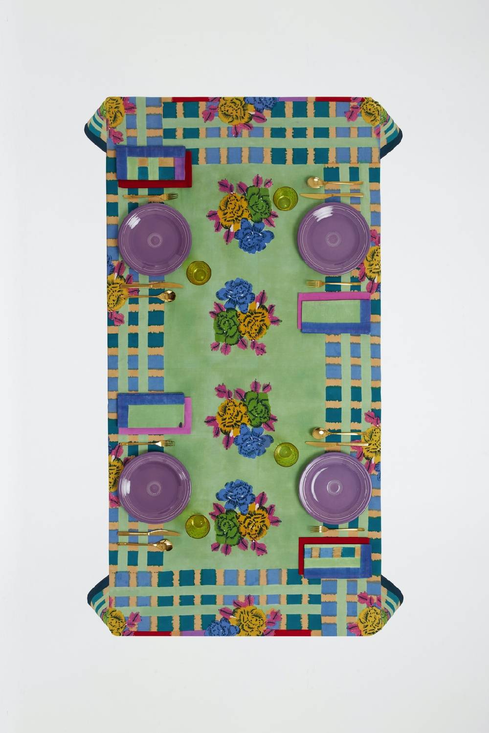 Lisa Corti Telo Cotone 220x220cm Ankara Aqua