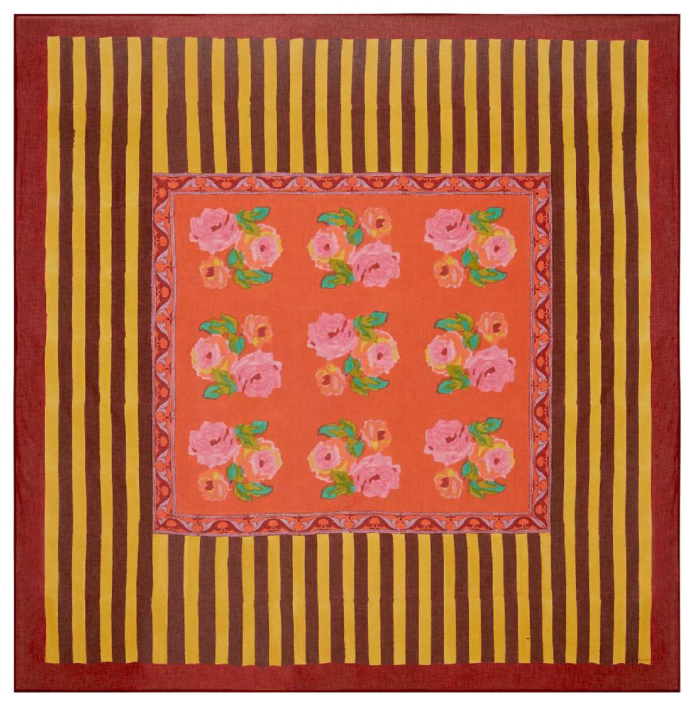 Lisa Corti telo cotone 220x220cm nizam red