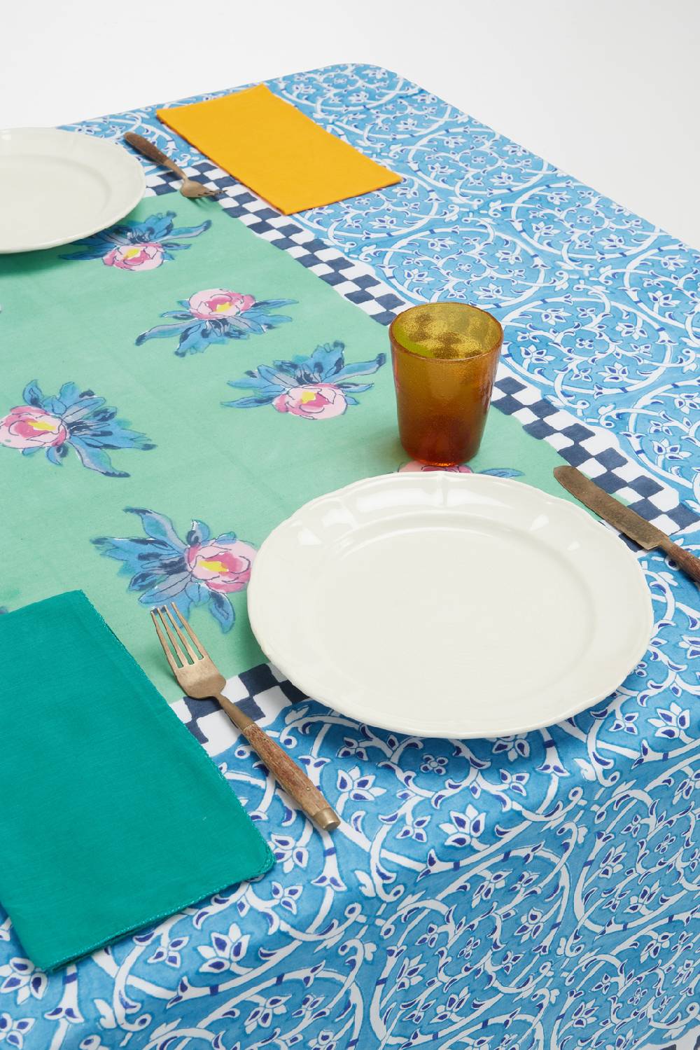 Lisa Corti Telo Cotone 220x270cm Tiles Green