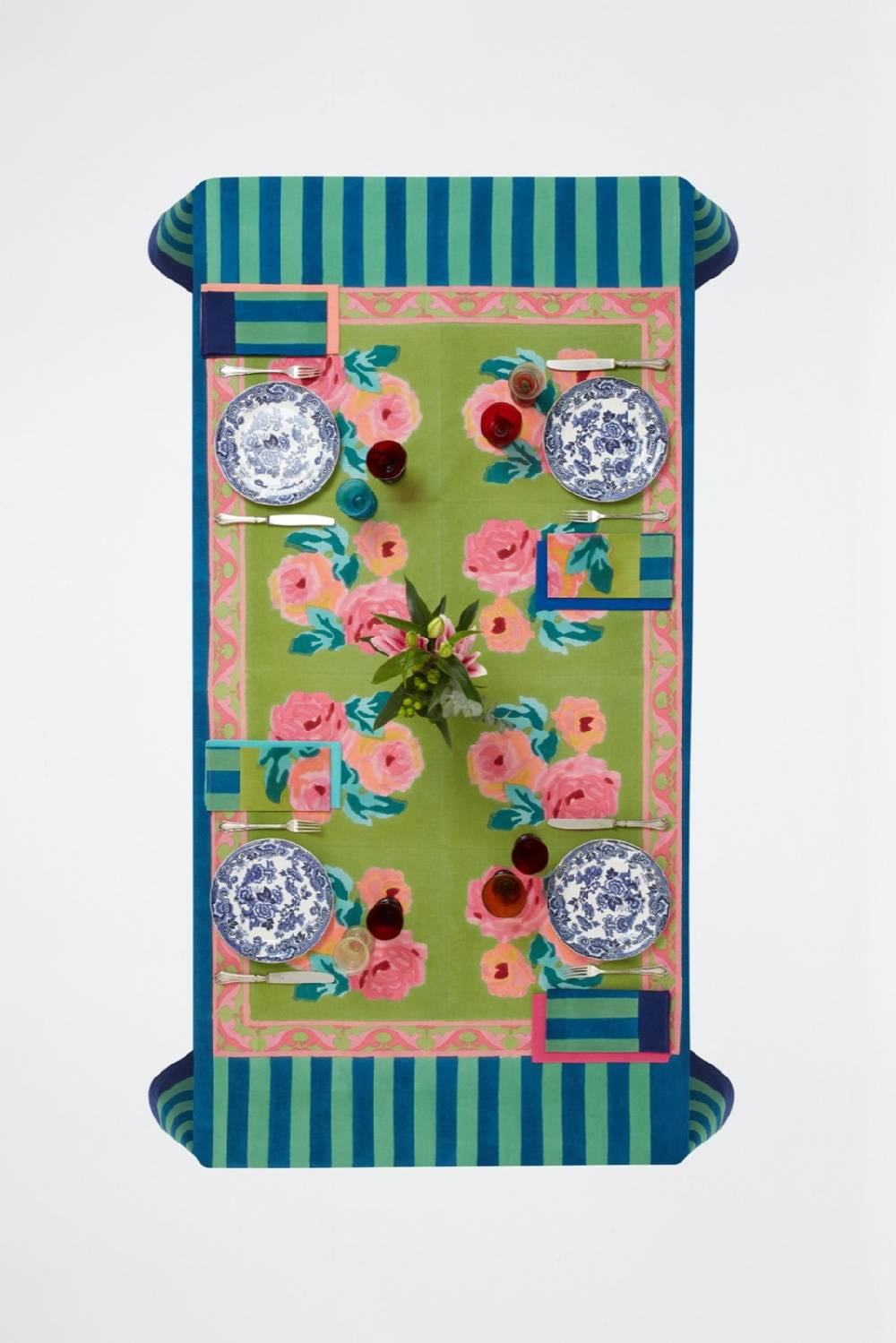 Lisa Corti Telo Cotone 220x350cm Nizam Acid Green