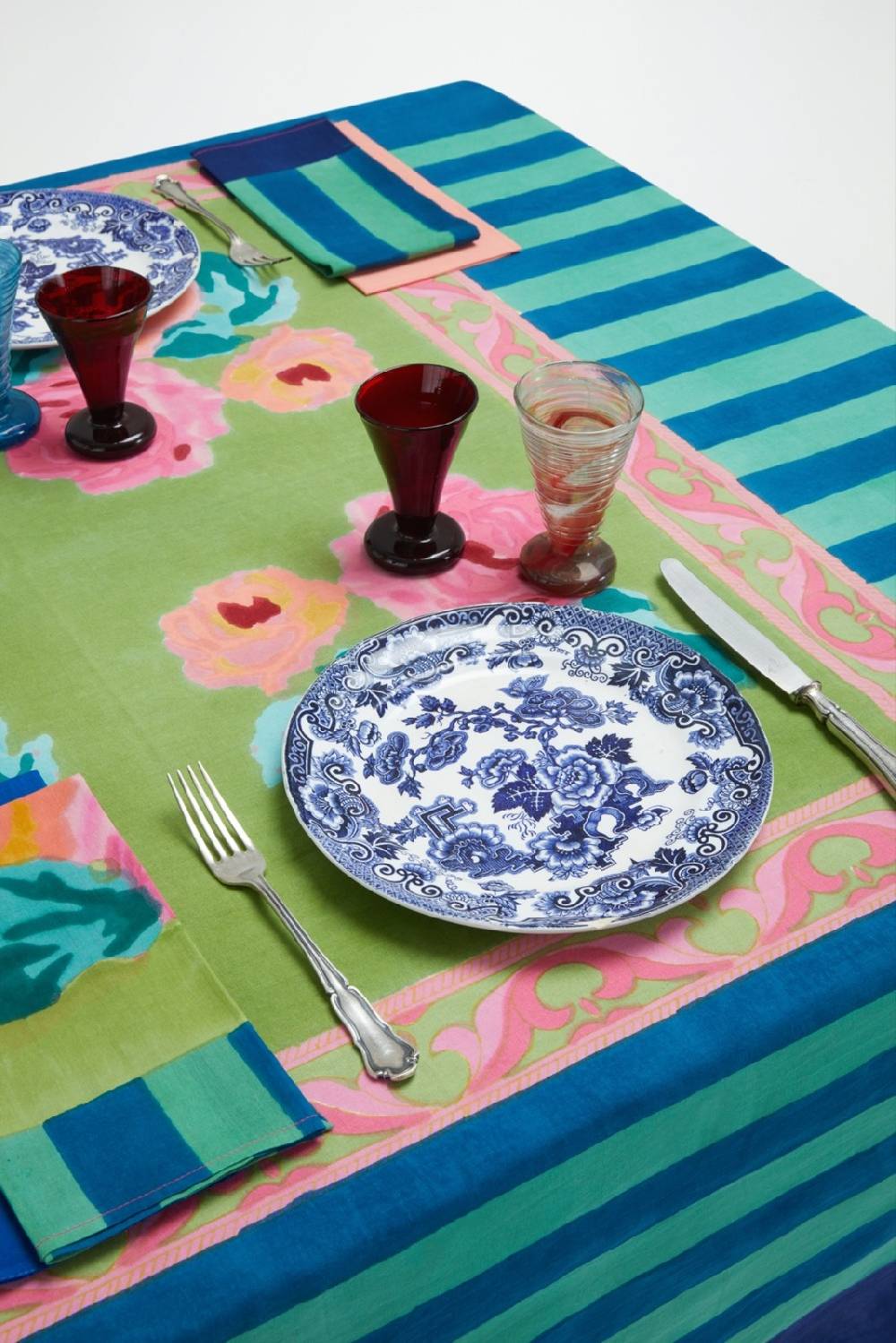 Lisa Corti Telo Cotone 220x350cm Nizam Acid Green