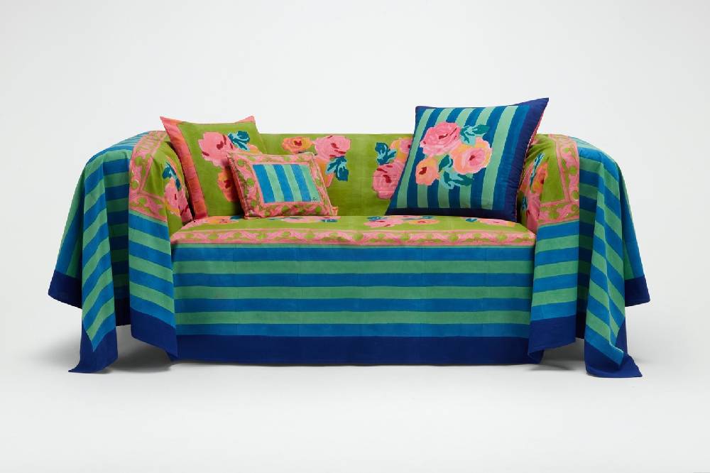 Lisa Corti Telo Cotone 220x350cm Nizam Acid Green