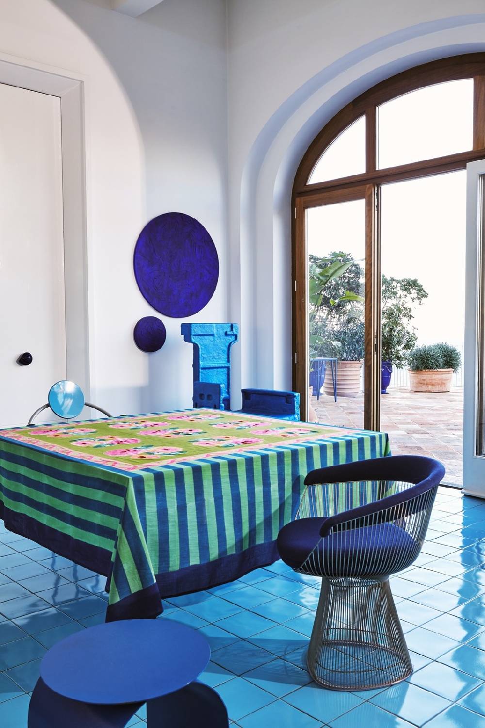 Lisa Corti Telo Cotone 220x350cm Nizam Acid Green