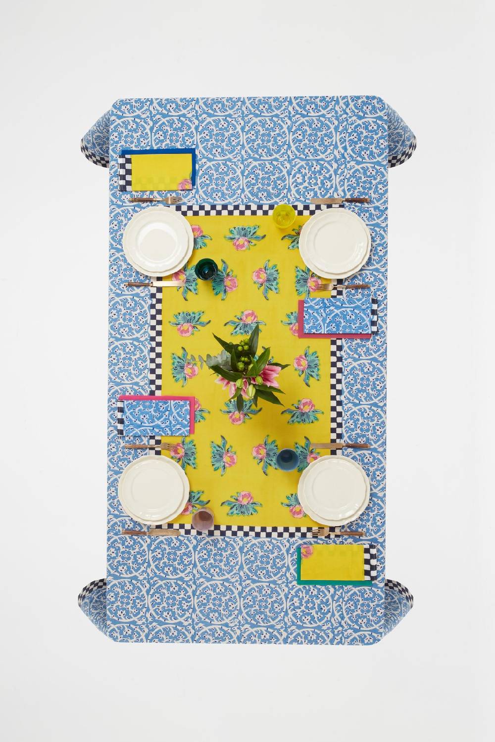 Lisa Corti Telo Cotone 250x270cm Tiles Yellow