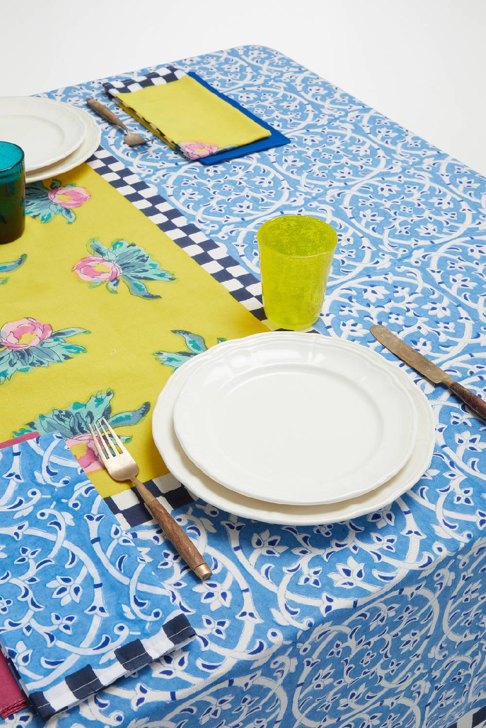 Lisa Corti Telo Cotone 250x270cm Tiles Yellow