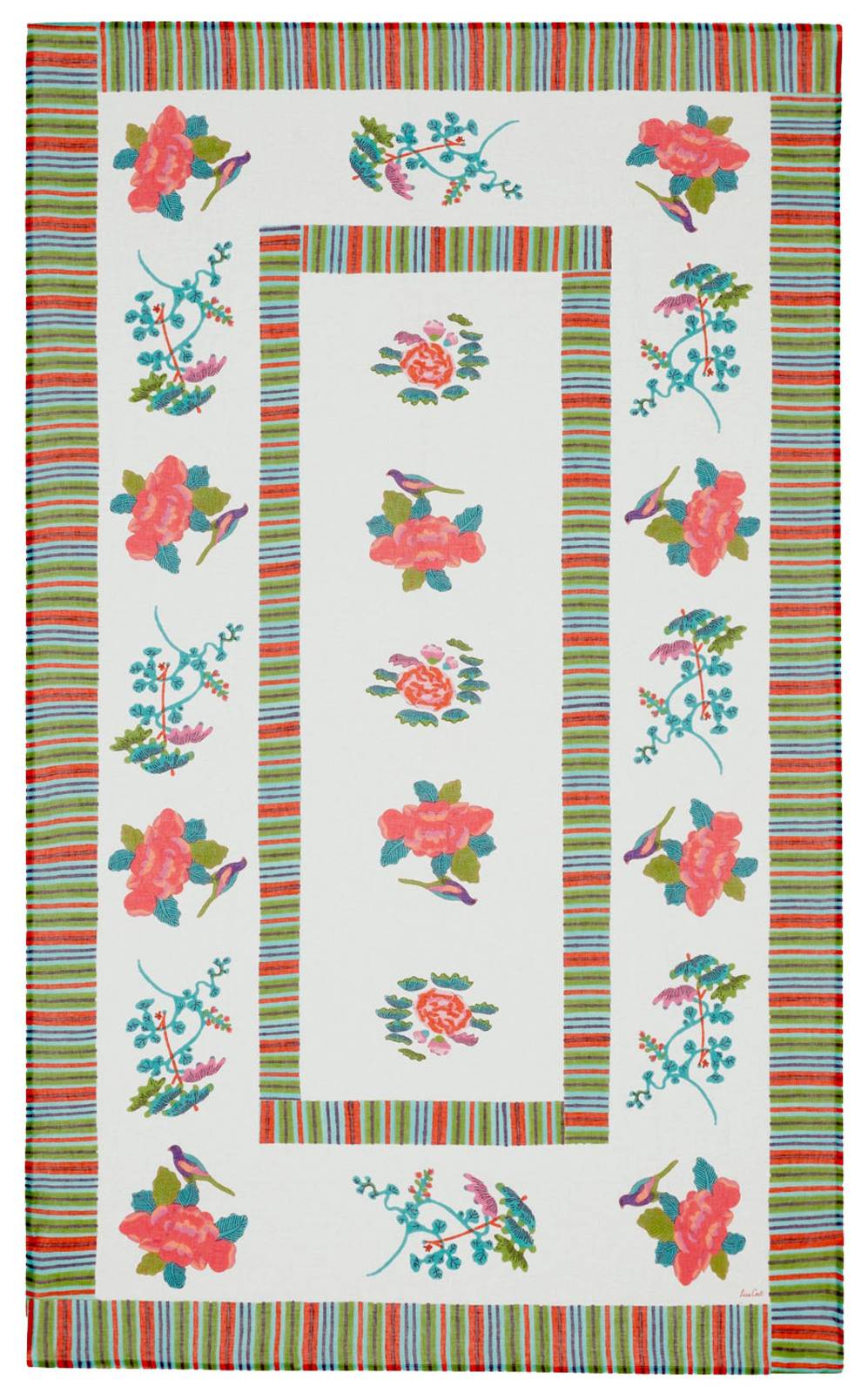 Lisa Corti telo lino 140x240cm royal palace white