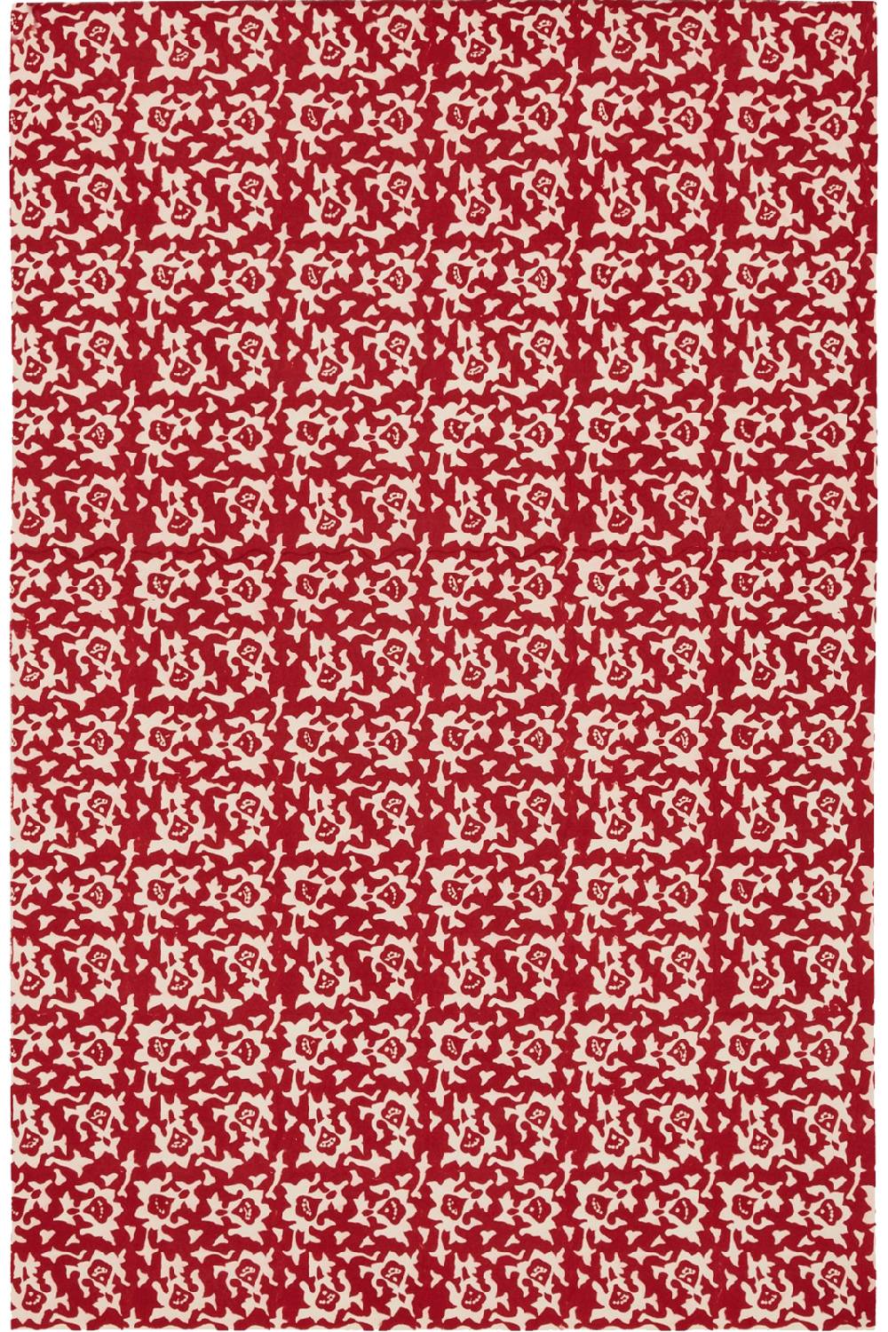 Lisa Corti tessuto arabesque design red natural