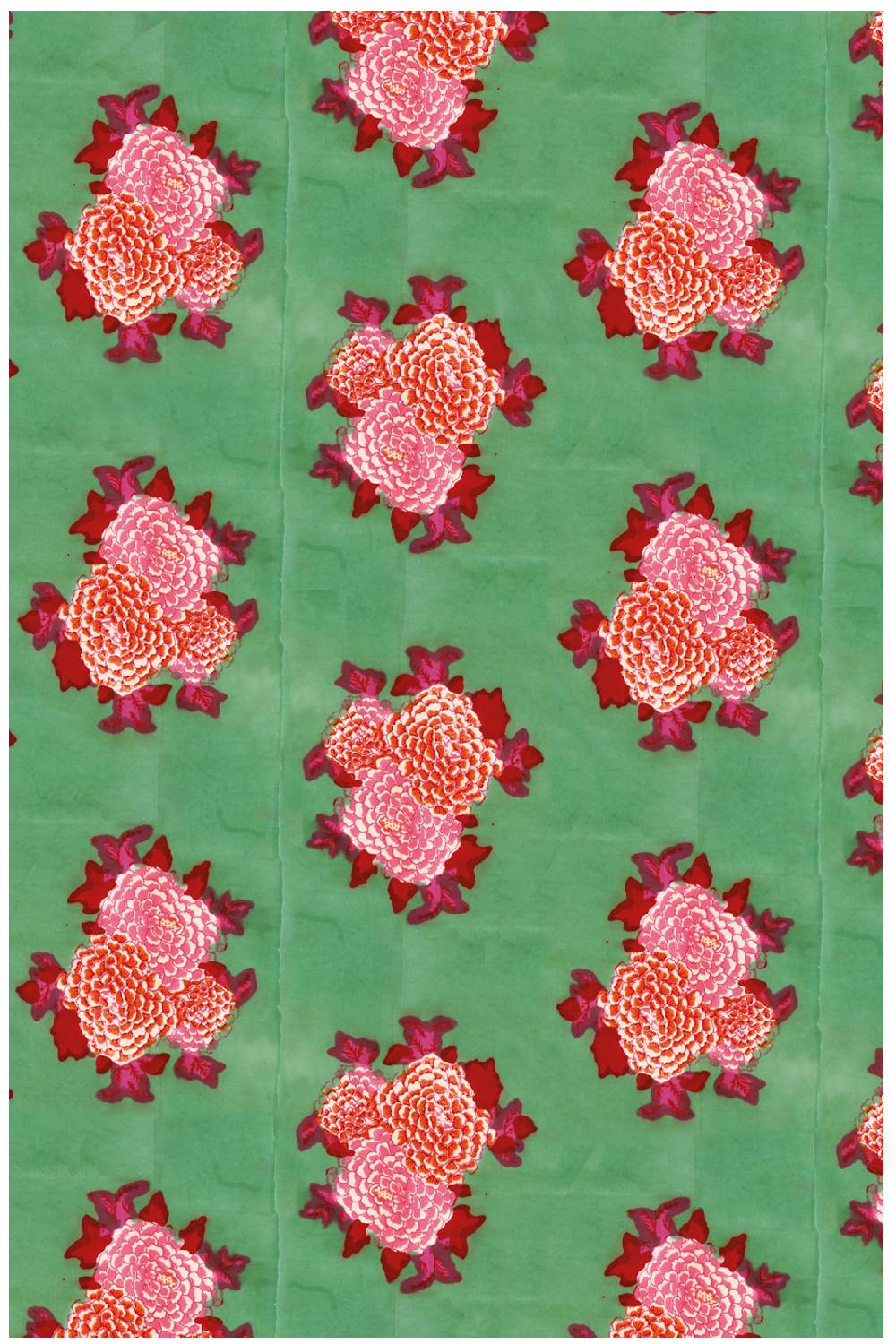 Lisa Corti tessuto big corolla green