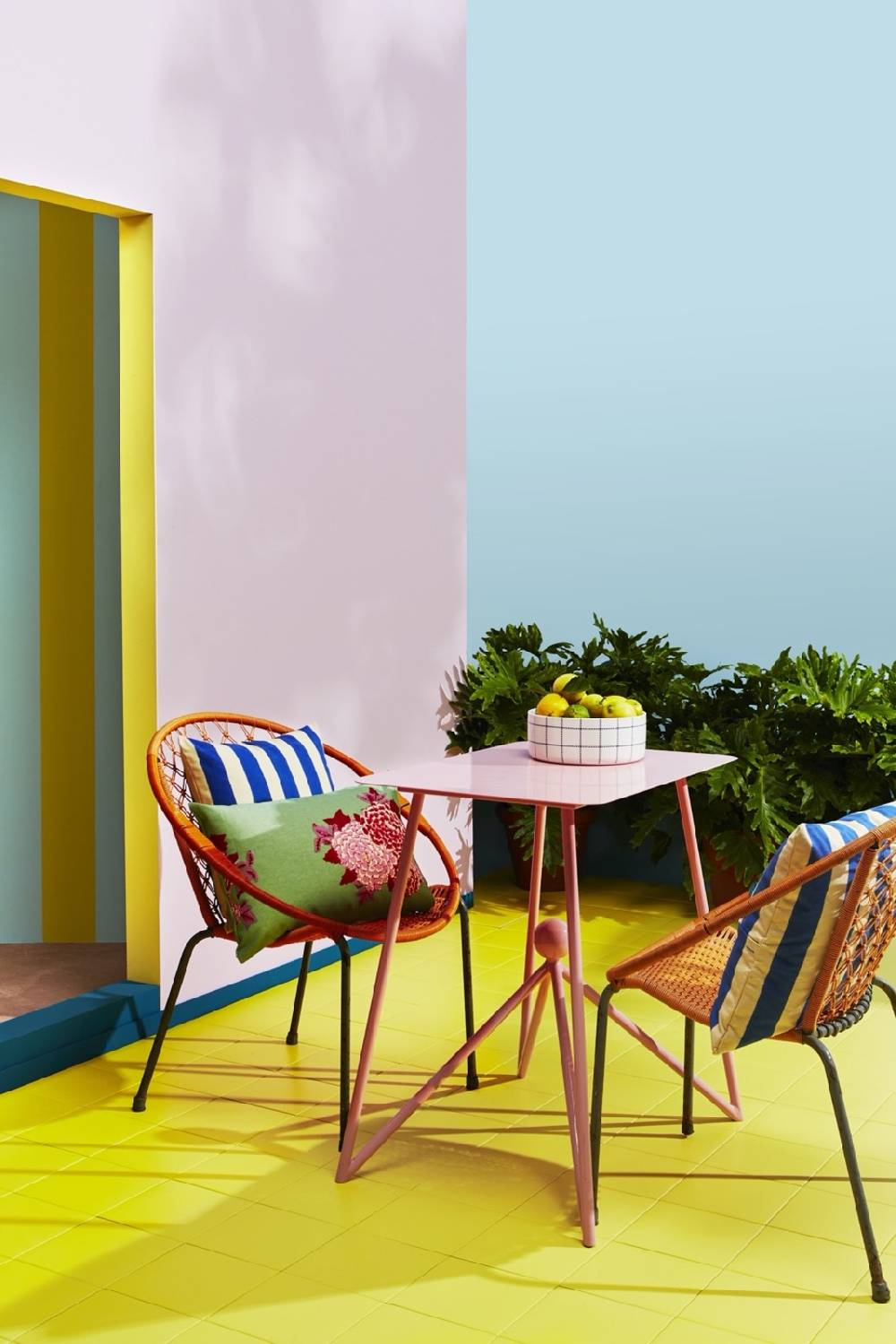 Lisa Corti Tessuto Da Esterni Stripes Blue Natural