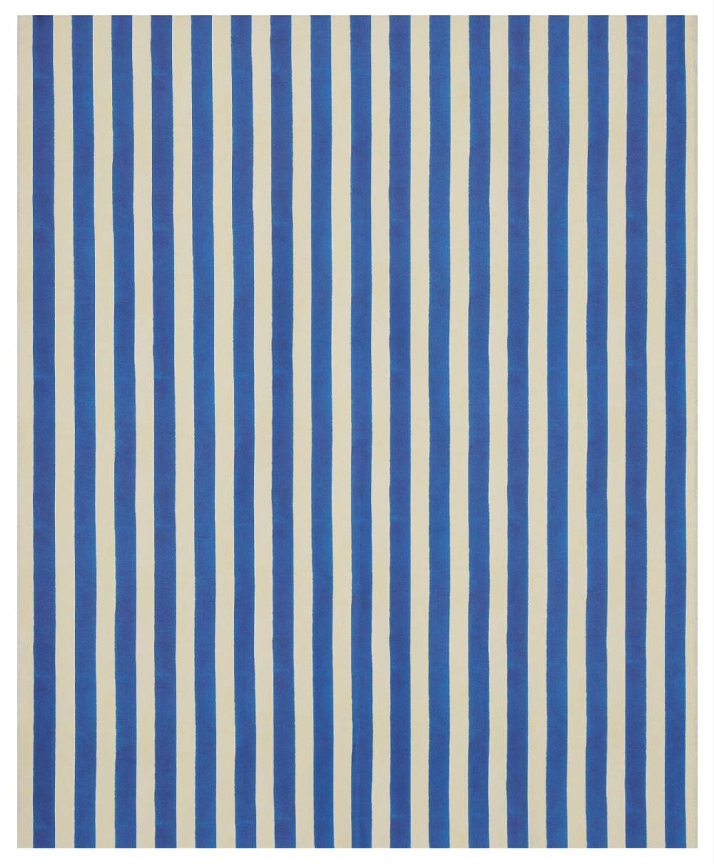 Lisa Corti tessuto da esterni stripes blue natural