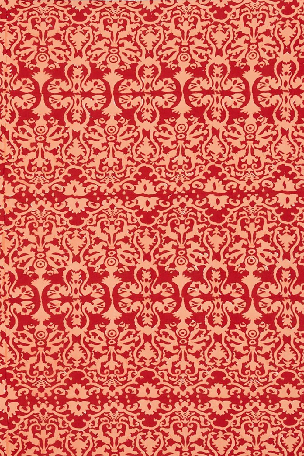 Lisa Corti tessuto damask design red rose