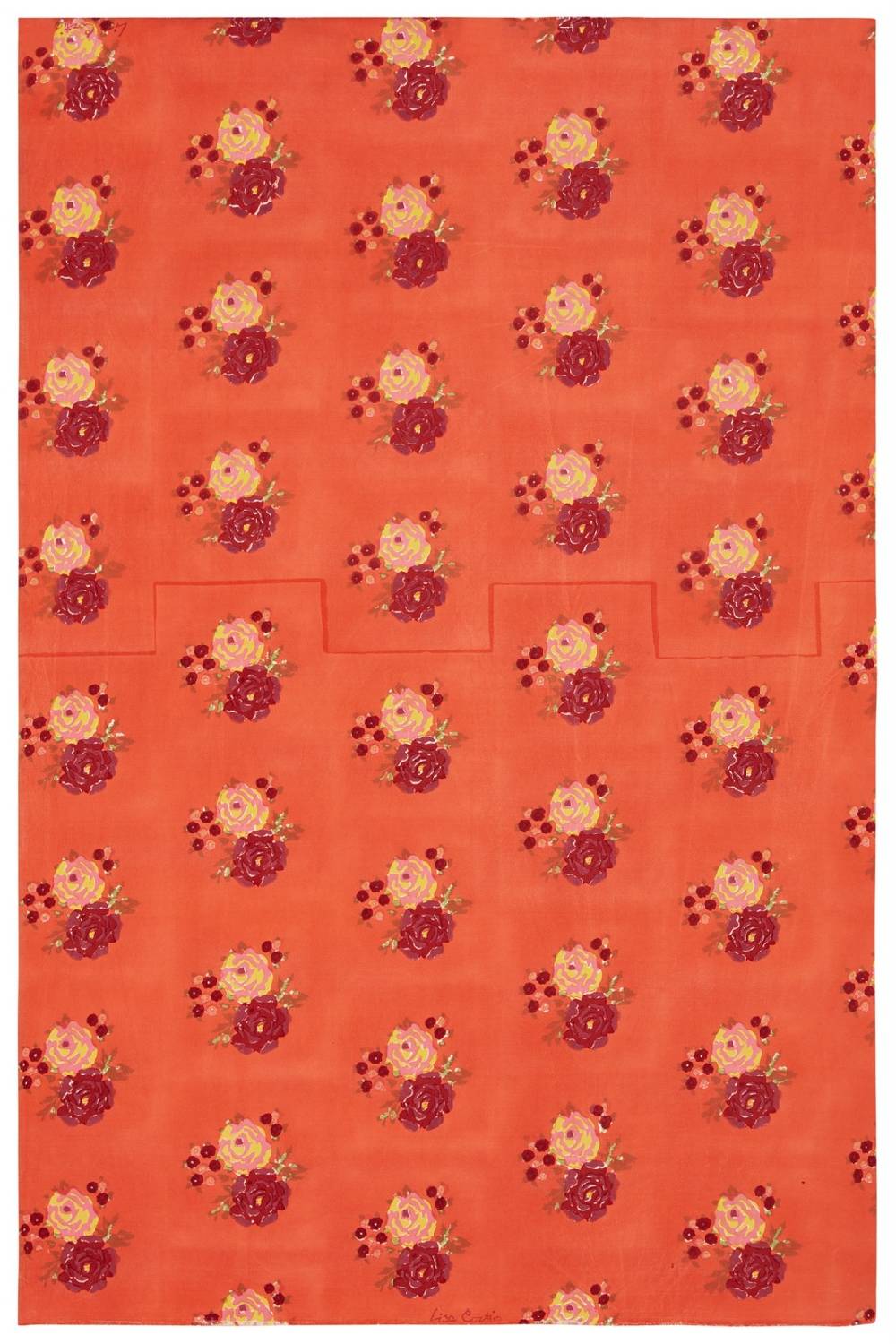 Lisa Corti tessuto damask flower redindo