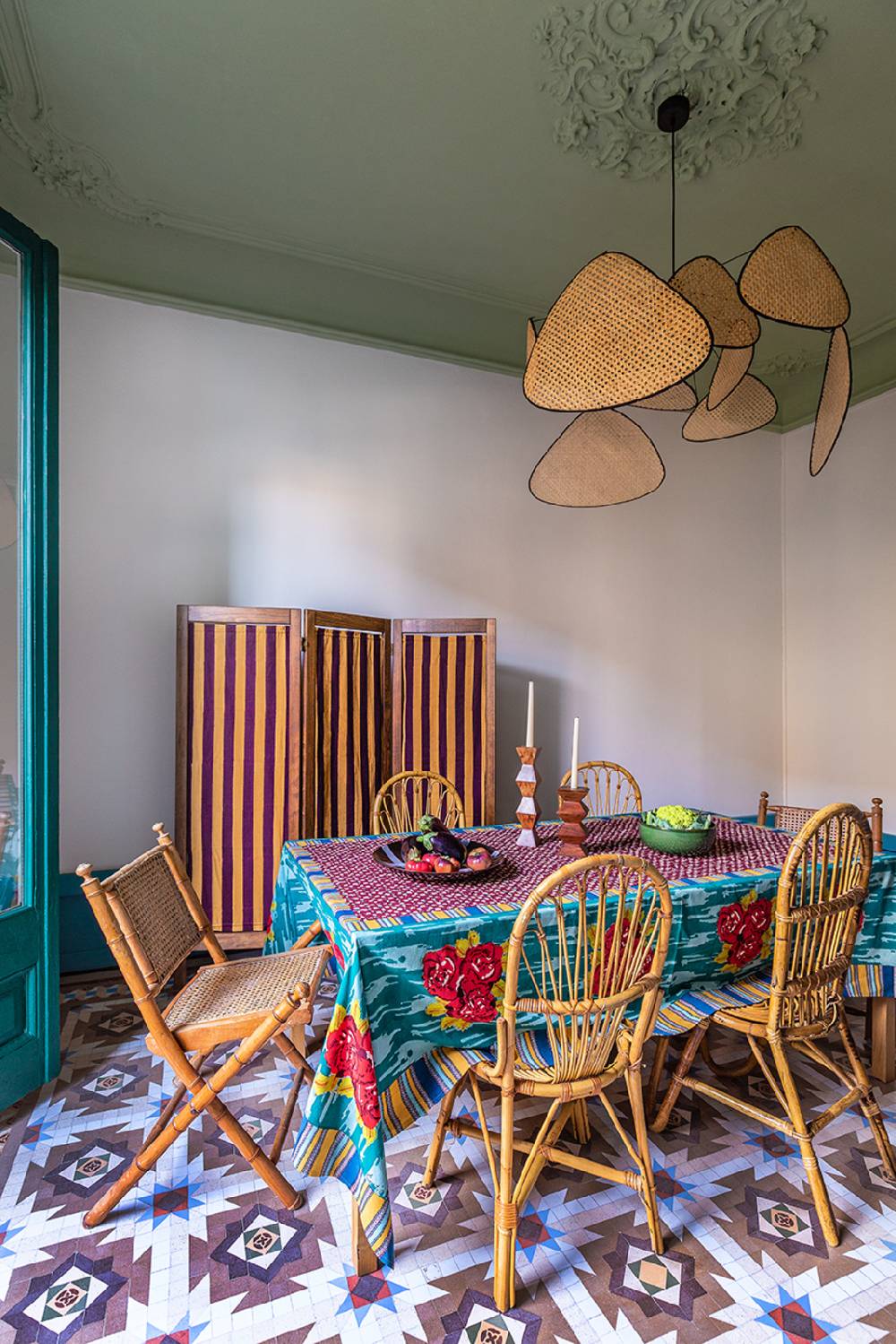 Lisa Corti Tessuto Stripes Mustard Maroon