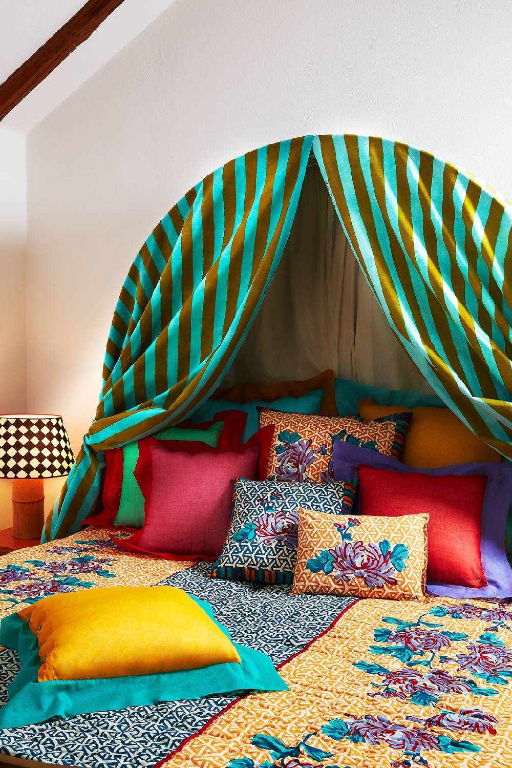 Lisa Corti Tessuto Stripes Turquoise Acid Green