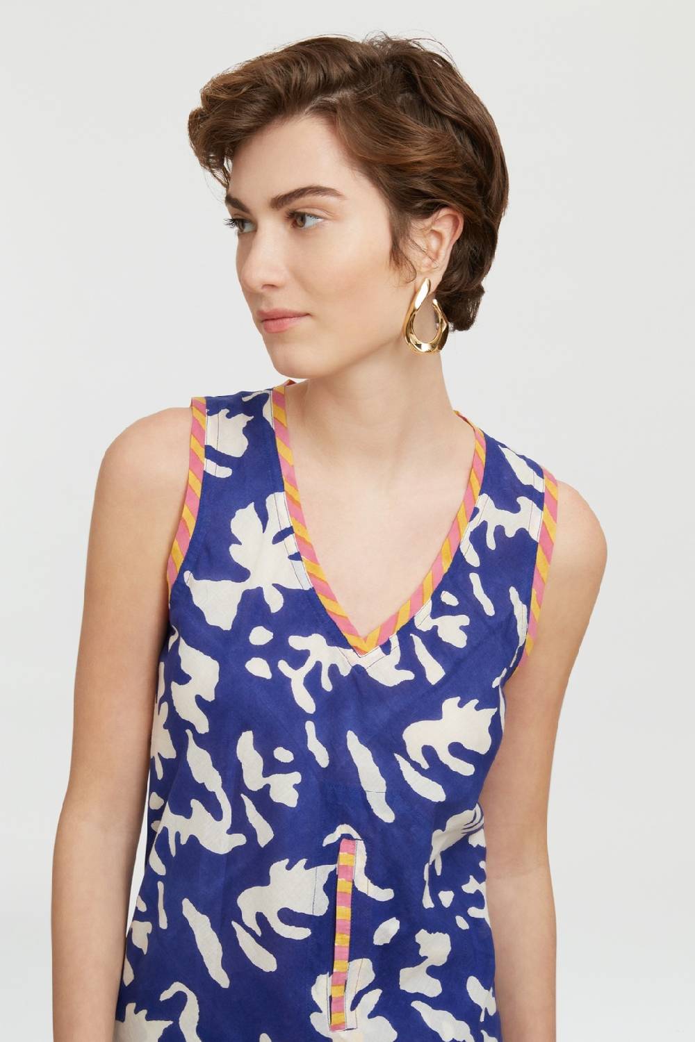 Lisa Corti Top Banyan Blue Pot Royal Blue