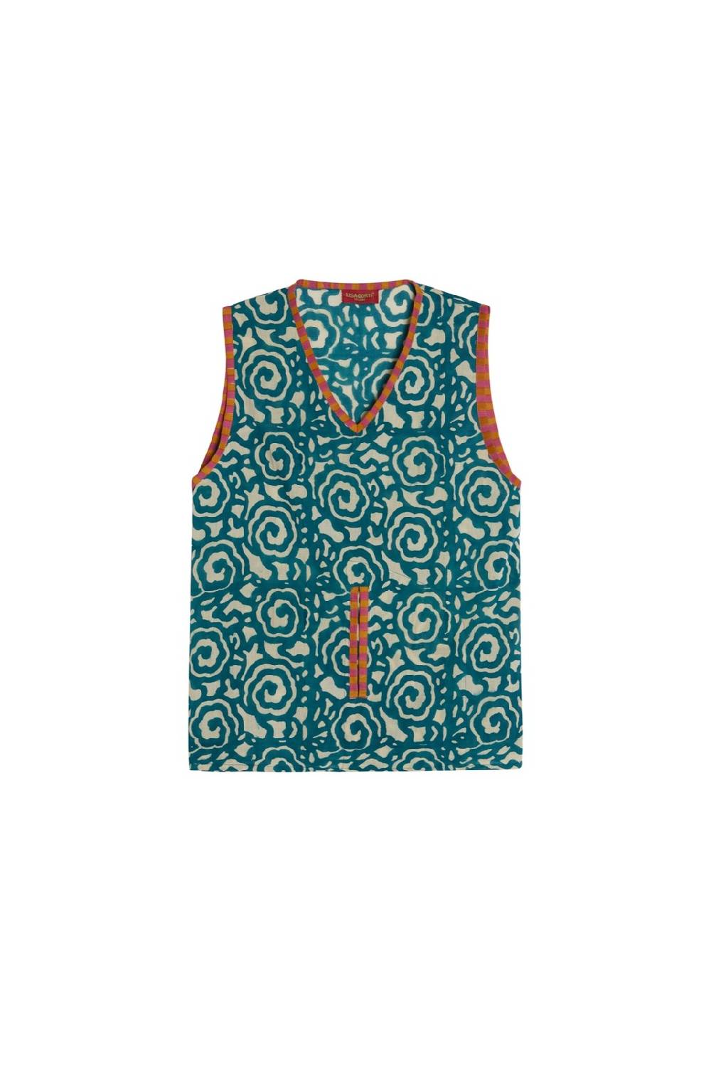 Lisa Corti Top Banyan Spiral Peacock Natural