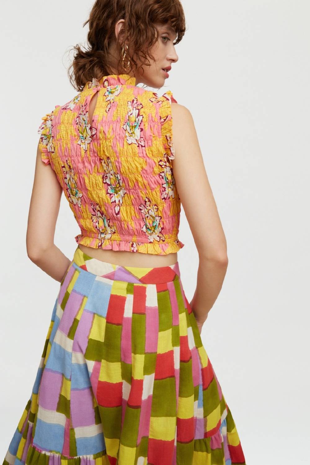 Lisa Corti Top Pineapple Star Flower Light Pink