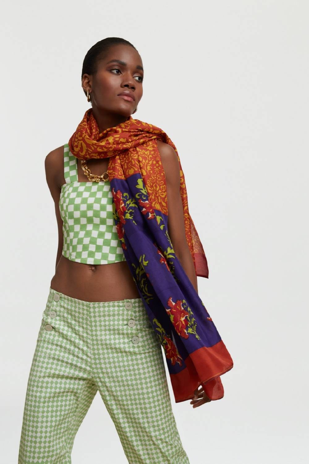 Lisa Corti Top Titli Checks Mint