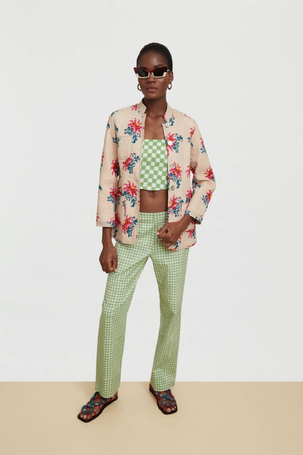 Lisa Corti Top Titli Checks Mint