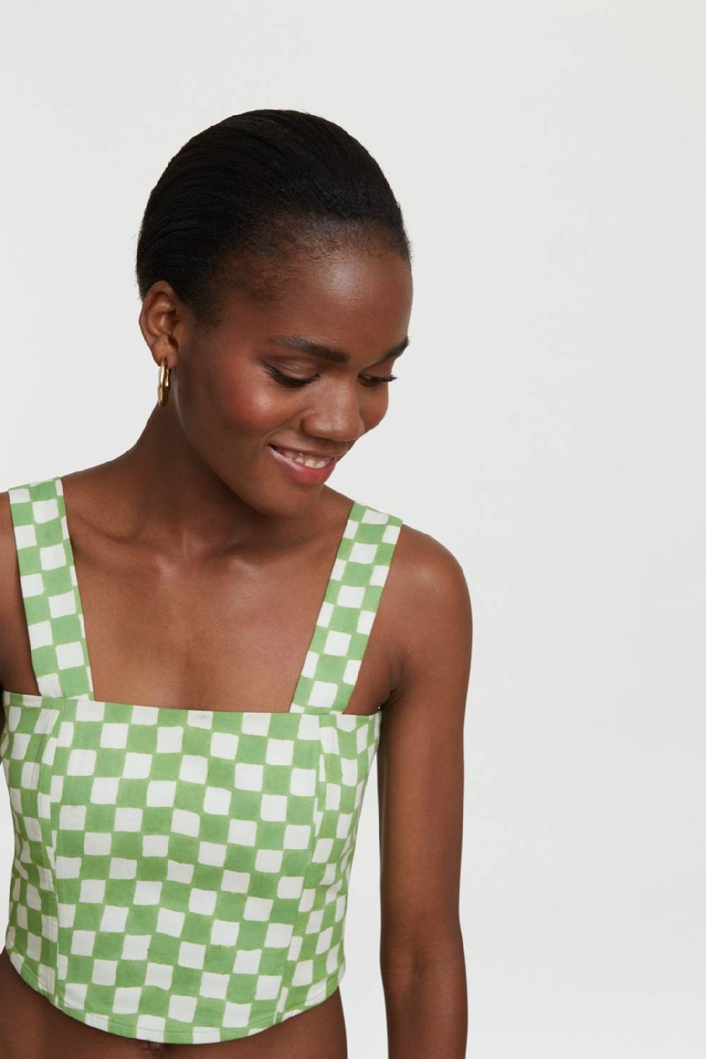 Lisa Corti Top Titli Checks Mint