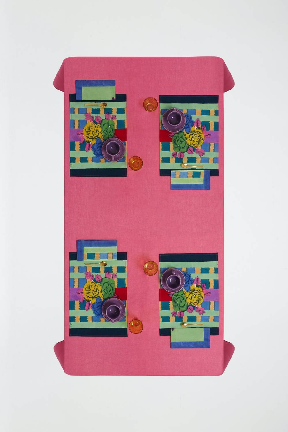 Lisa Corti Tovaglietta Cotone 35x48cm Ankara Aqua