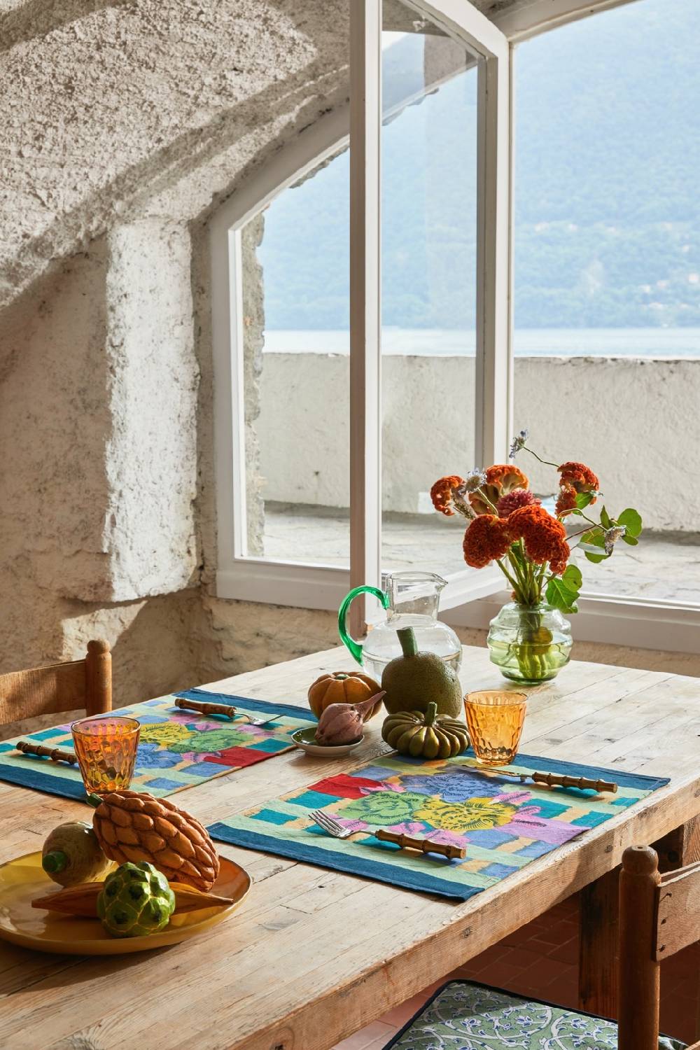 Lisa Corti Tovaglietta Cotone 35x48cm Ankara Aqua