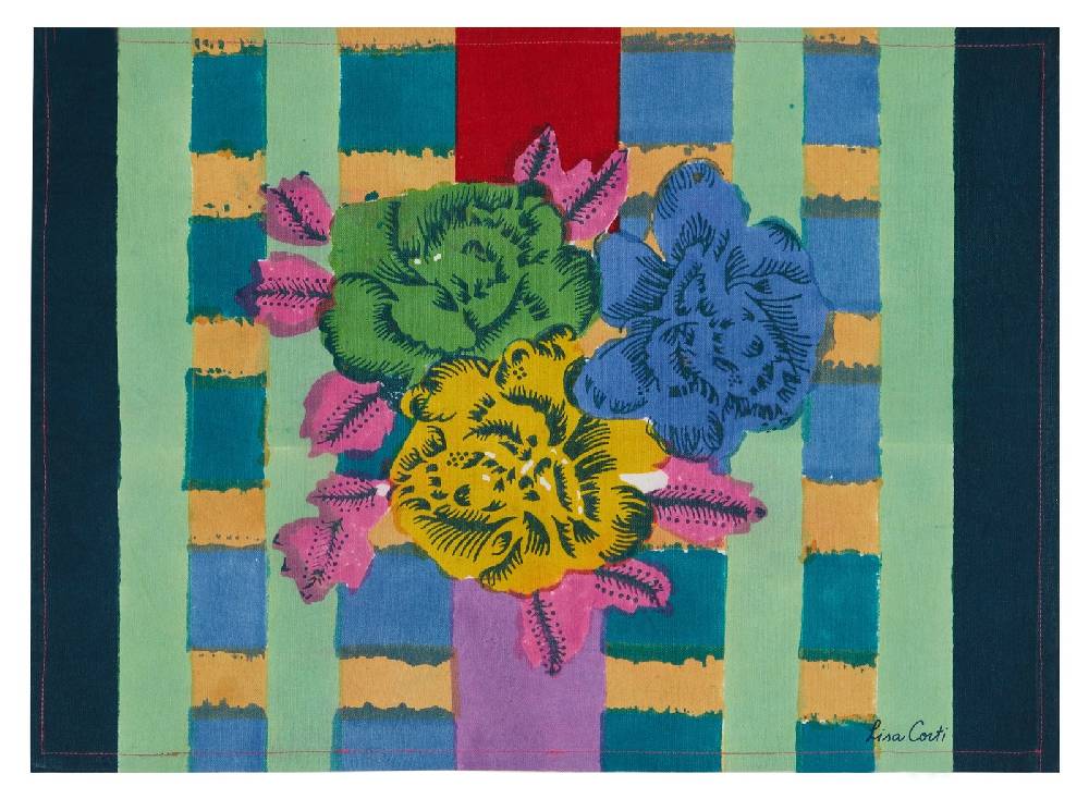 Lisa Corti Tovaglietta Cotone 35x48cm Ankara Aqua