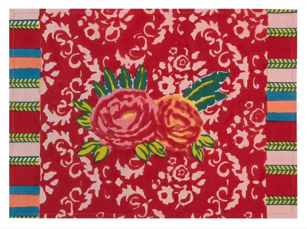 Lisa Corti tovaglietta cotone 35x48cm love red